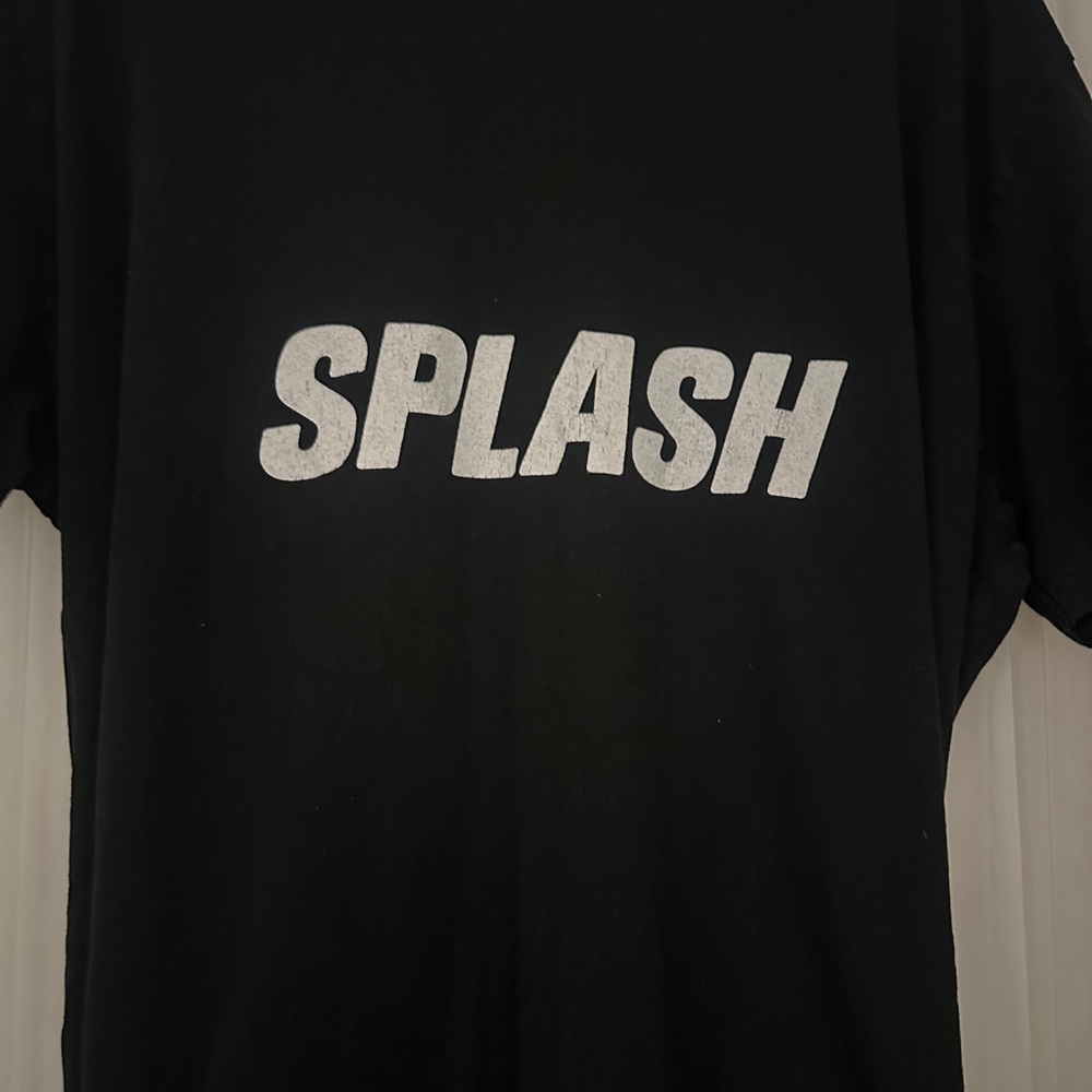 Our Legacy iconic Black Tee with White Print "Splash" Mens or unisex